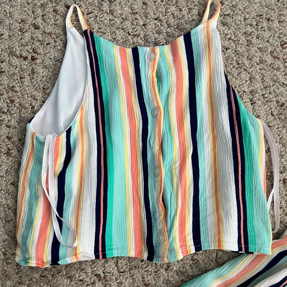 top of striped romper